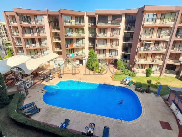 Apartment with pool view in Sea Grace Complex, Sunny Beach, Bulgaria.