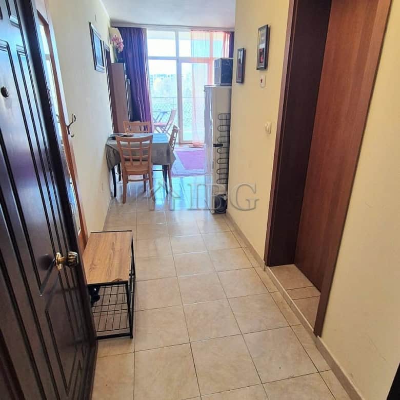 Spacious 1-bedroom apartment in Semiramida Gardens, Sunny Beach, with modern furnishings and balcony.