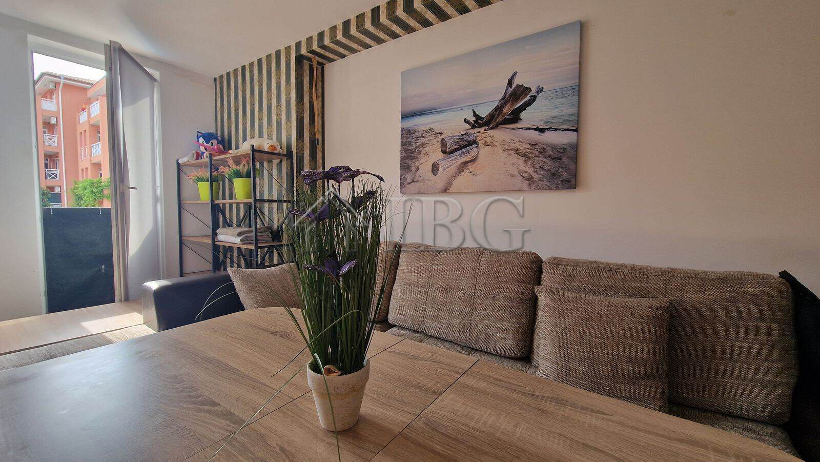 Bright 1-Bedroom Apartment with Pool View in Sunny Beach.