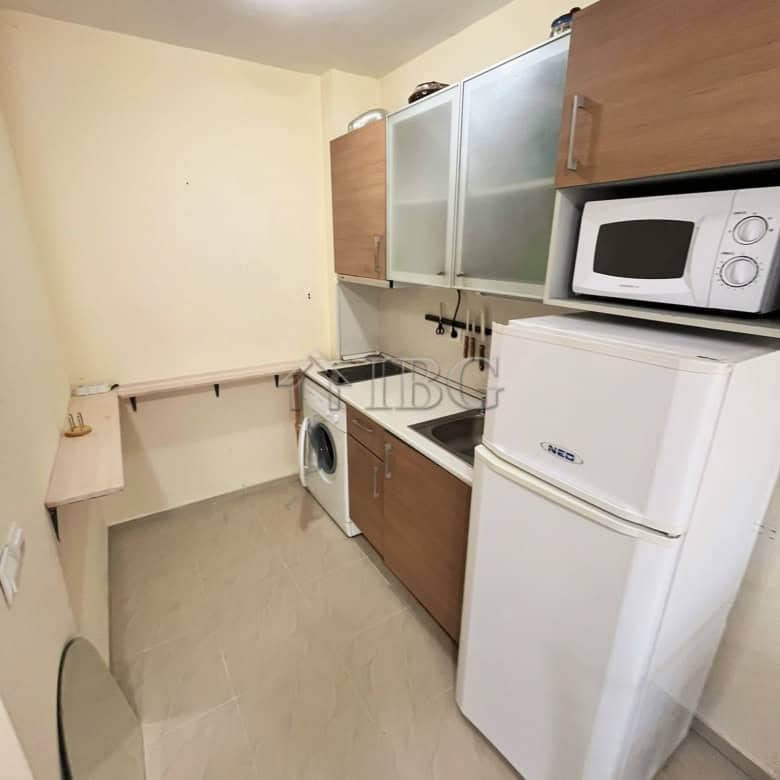 Small furnished 1-bedroom apartment with kitchen near Cacao Beach, Sunny Beach.