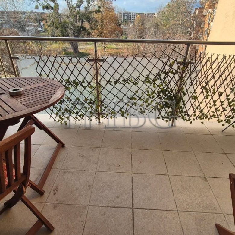Balcony view from a 1-bedroom apartment in Semiramida Gardens, Sunny Beach.