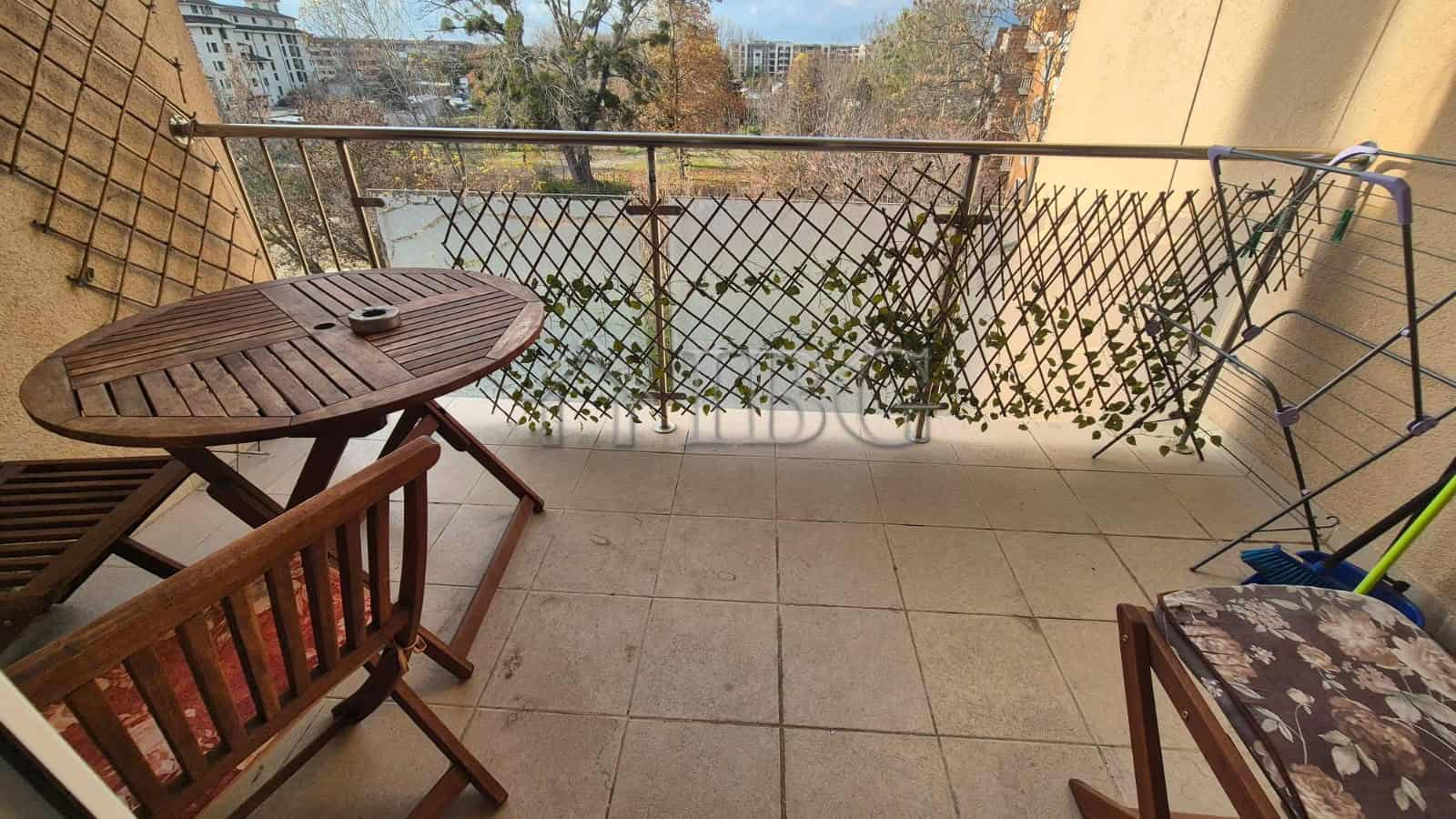 Balcony view from a 1-bedroom apartment in Semiramida Gardens, Sunny Beach.