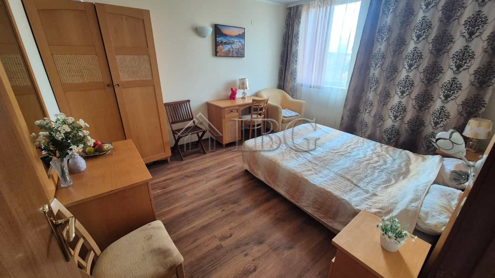Spacious 1-bedroom apartment in Semiramida Gardens, Sunny Beach, with modern furnishings and scenic.