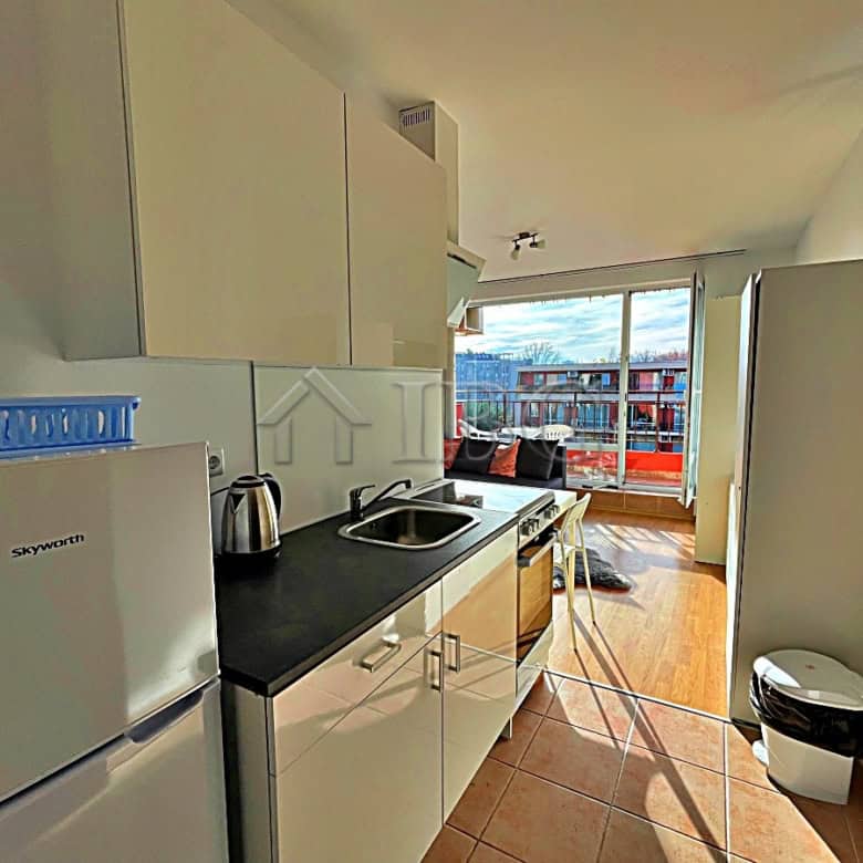 Bright studio apartment with pool view at Orchid Fort Club, Sunny Beach.