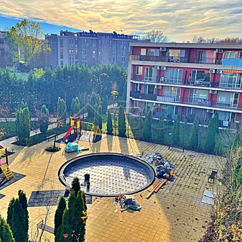 Pool view from Studio at Orchid Fort Club, Sunny Beach, Bulgaria.