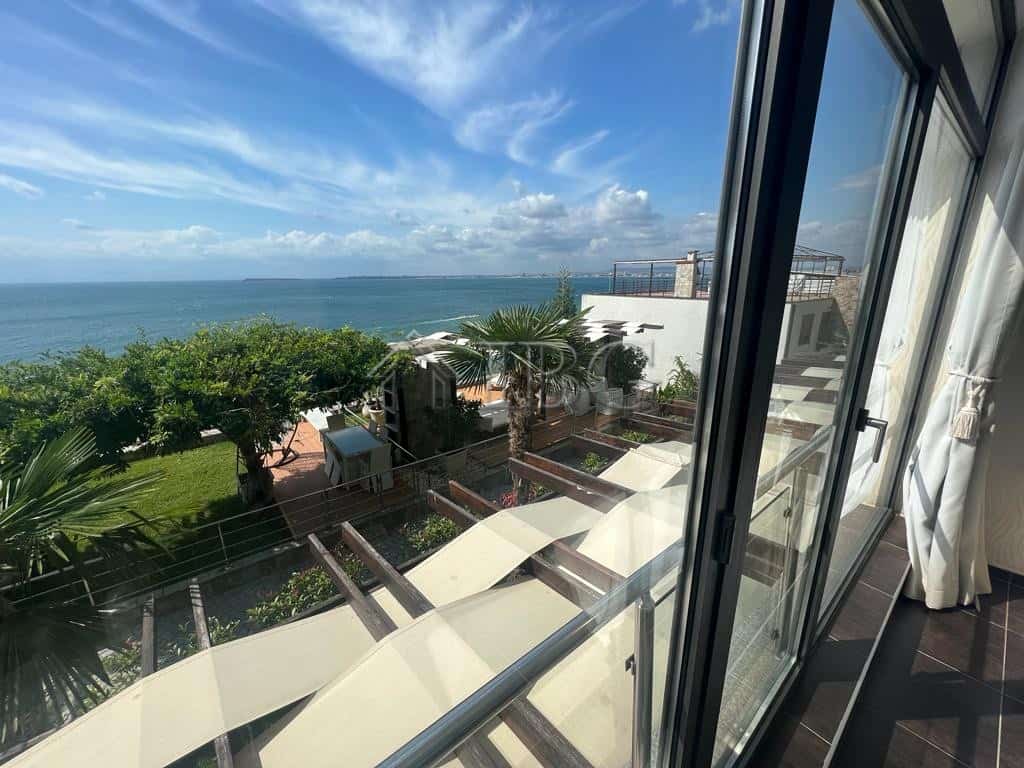 Sea view from a modern apartment in Sveti Vlas, Bulgaria.