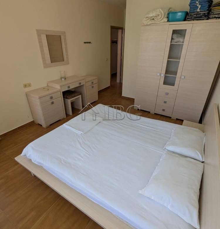 Two-bedroom apartment with pool view in Panorama Dreams, Sveti Vlas, offering comfortable living spa.