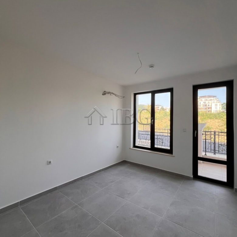 Bright living room with large windows in Sveti Vlas.