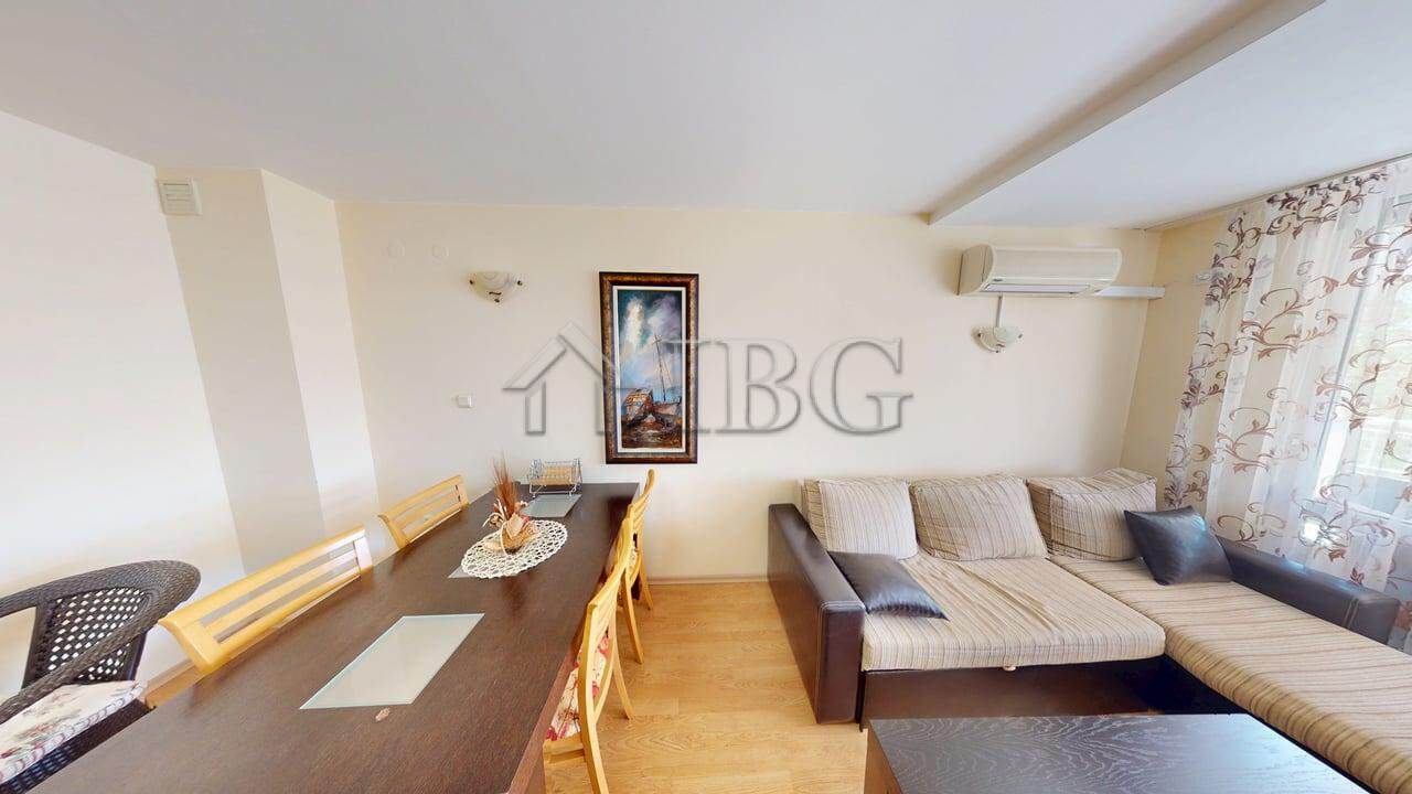 Bright 2-bedroom apartment in Sunny Fort Complex, Sunny Beach, Bulgaria. Modern living space with ba.