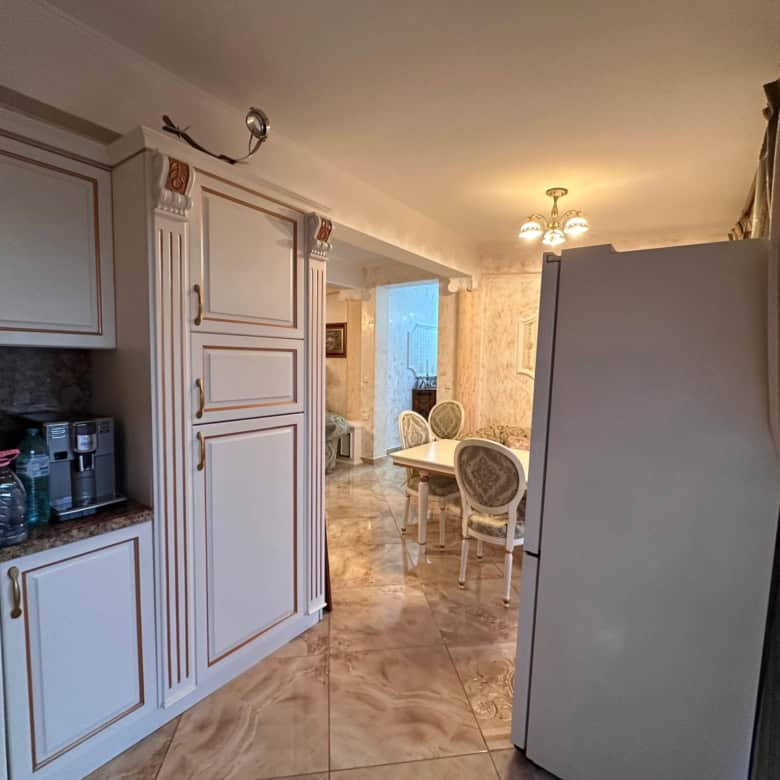 Apartment interior with kitchen and dining area in Venera Palace, Sunny Beach.