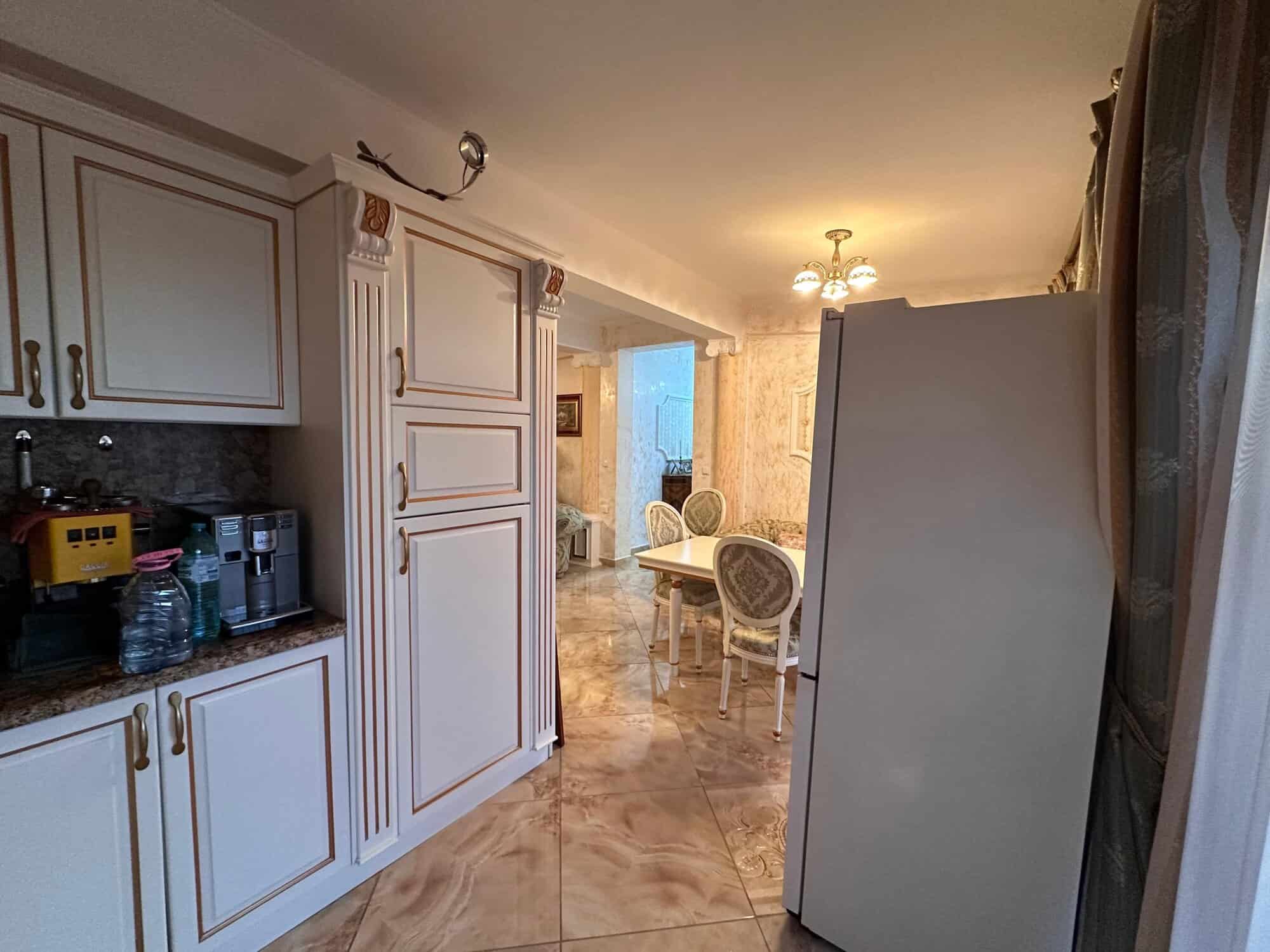 Apartment interior with kitchen and dining area in Venera Palace, Sunny Beach.