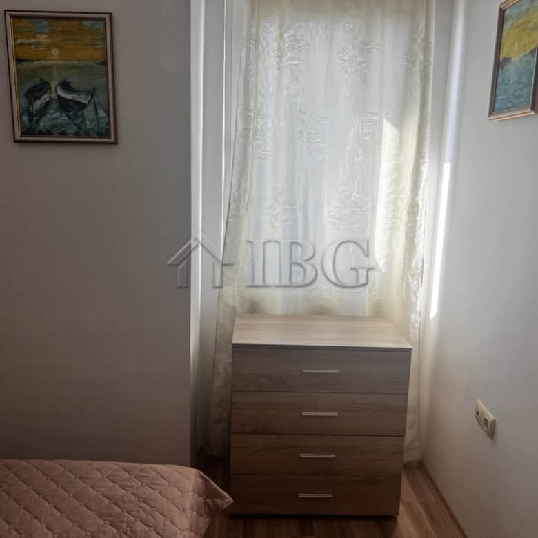 Bright 1-bedroom apartment with sea view in Ravda residential building.