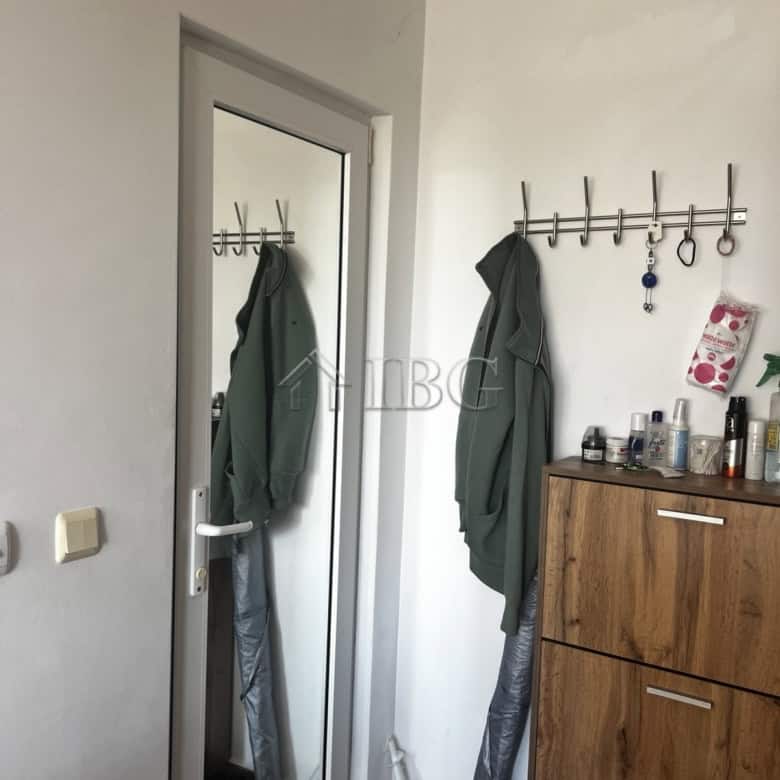 Bright bedroom with sea view in Ravda residential building.