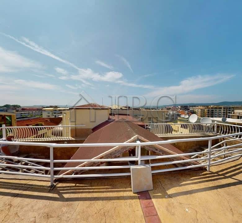 Bright 2-bedroom apartment in Barco Del Sol complex, Sunny Beach, with panoramic rooftop views.