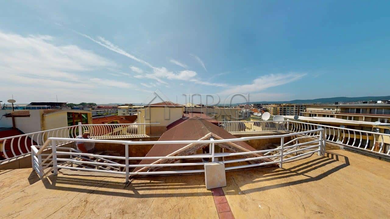 Bright 2-bedroom apartment in Barco Del Sol complex, Sunny Beach, with panoramic rooftop views.