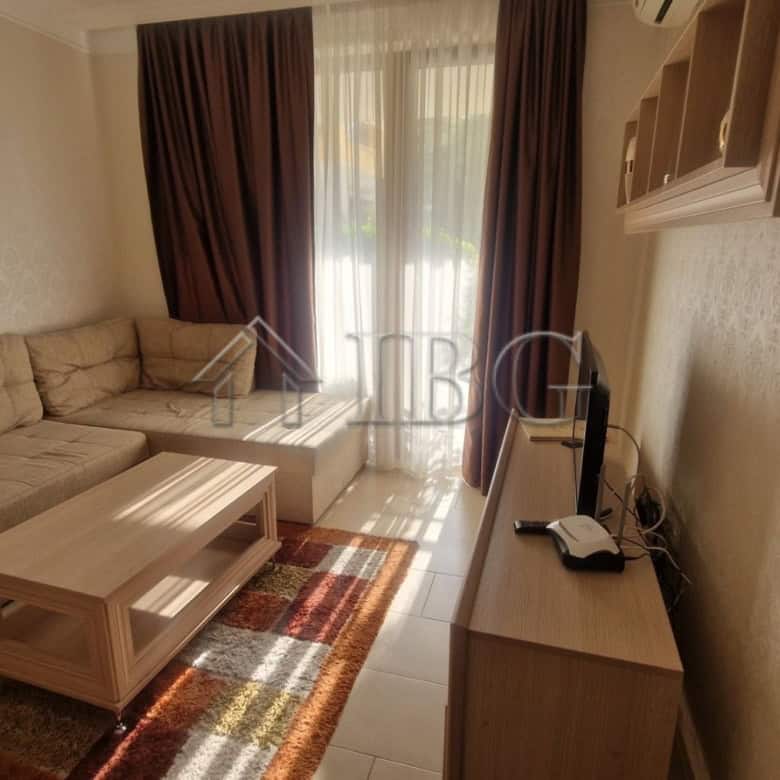 Cozy one-bedroom apartment with pool view in Harmony Suites 1, Sunny Beach.