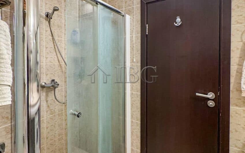 Modern bathroom in a beachfront studio apartment at Grand Hotel Sveti Vlas.