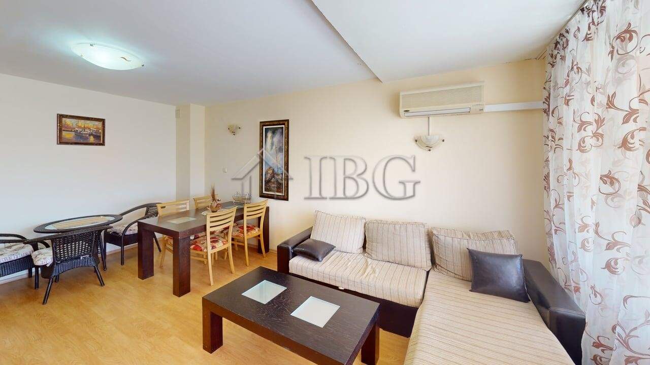 Spacious 2-bedroom apartment in Sunny Beach's Sunny Fort complex, ideal for comfortable living or ho.
