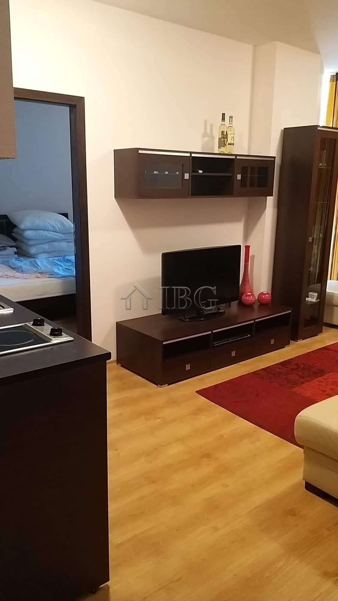 Cozy living room with modern furniture and entertainment setup in Sveti Vlas.