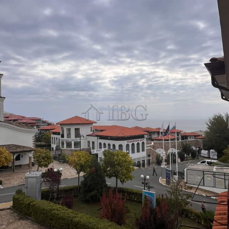 Sea and pool view from a two-bedroom apartment in Kambani 3 Complex, Sveti Vlas.