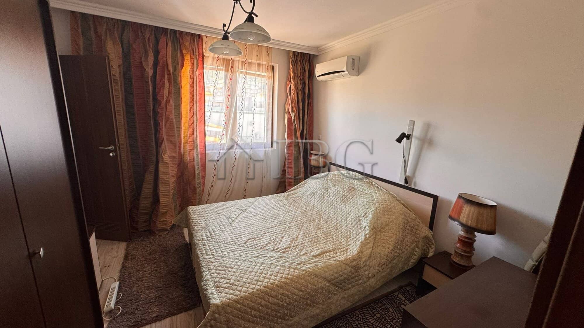 Sea view bedroom in Sveti Vlas with modern furnishings and natural light.