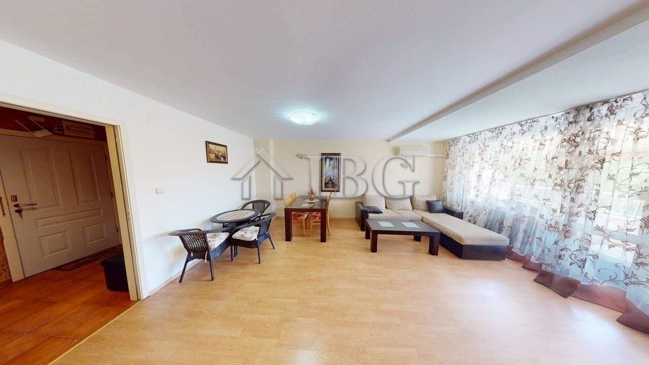 Spacious 2-bedroom apartment in Sunny Beach's Sunny Fort complex with modern furnishings.