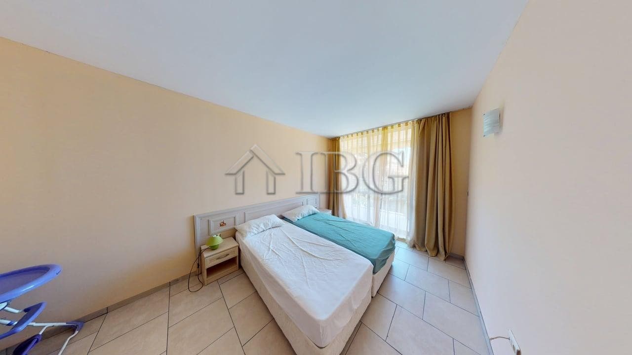 Bright 1-bedroom apartment in Avalon Complex, Sunny Beach, with modern furnishings and balcony views.