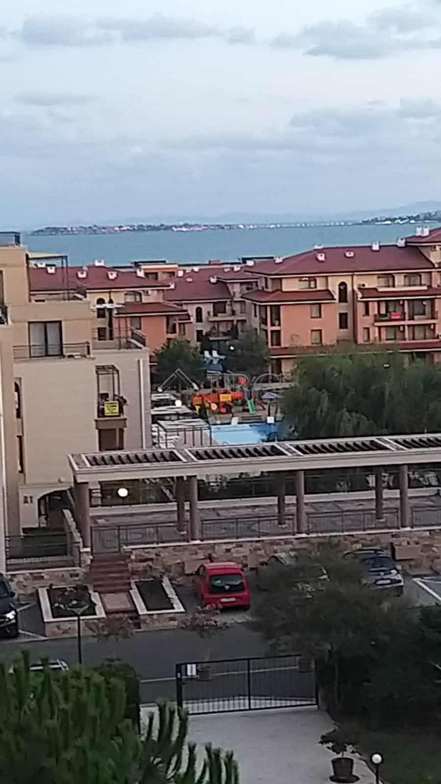 Sea and pool views from a Sveti Vlas apartment with modern amenities.