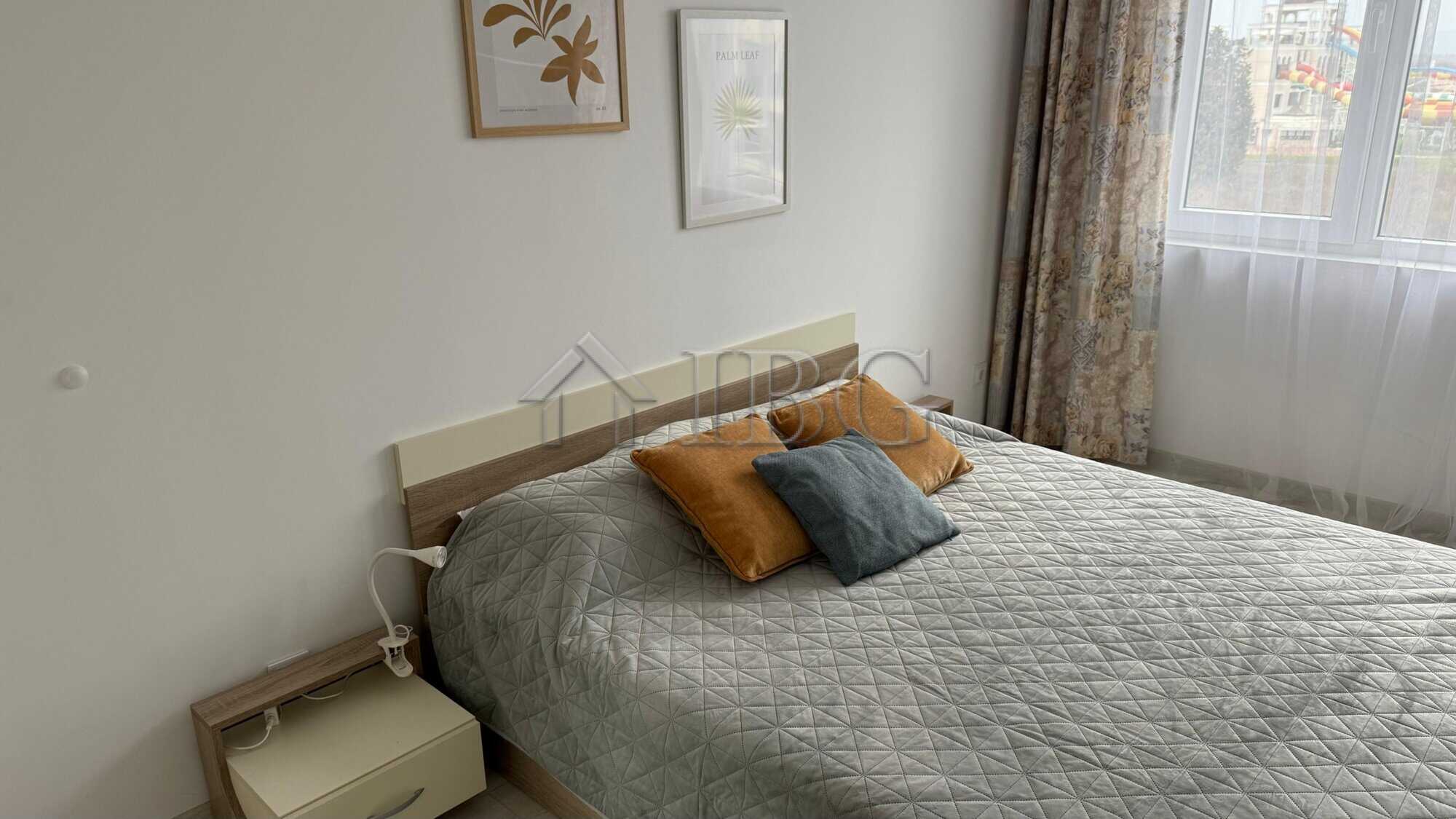 Interior view of a 1-bedroom apartment in Pomorie Beach Resort, Bulgaria.