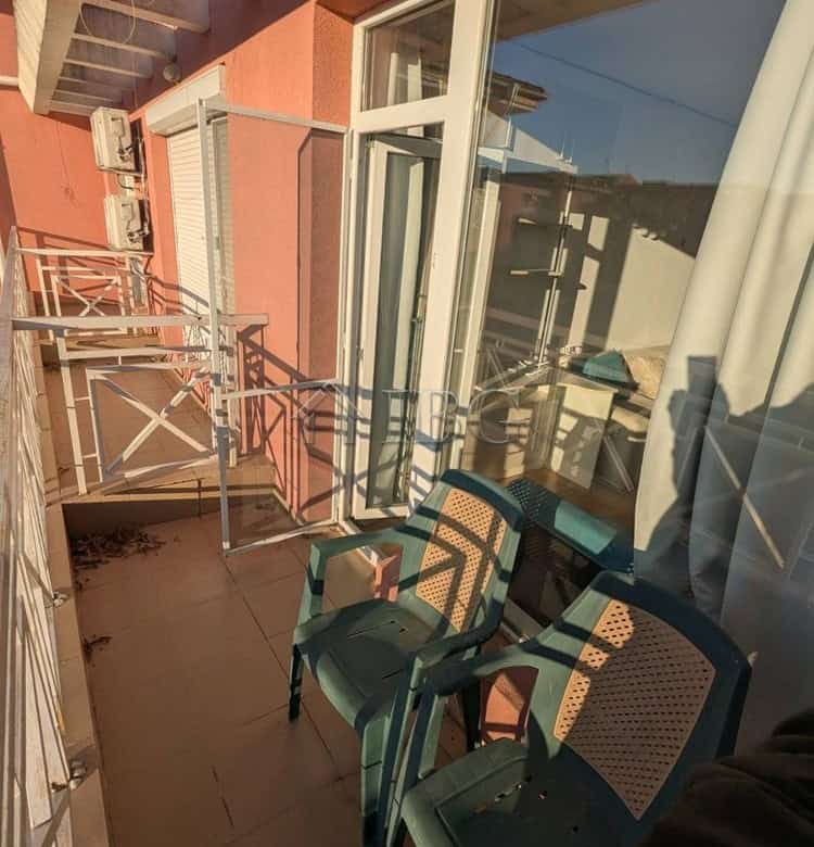 Furnished studio with balcony overlooking Sunny Beach, perfect for relaxing and enjoying sea views.