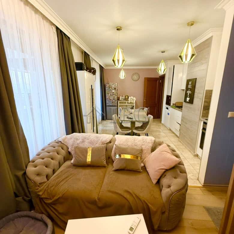 Elegant living room with modern decor in Porto Paradiso complex, Sveti Vlas.