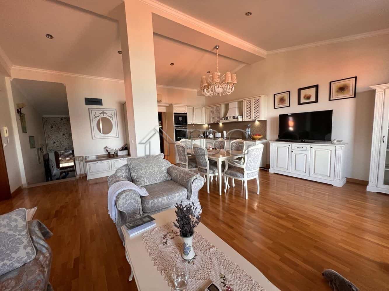 Elegant two-bedroom apartment with panoramic sea views in Santa Marina, Sozopol. Modern interior, sp.