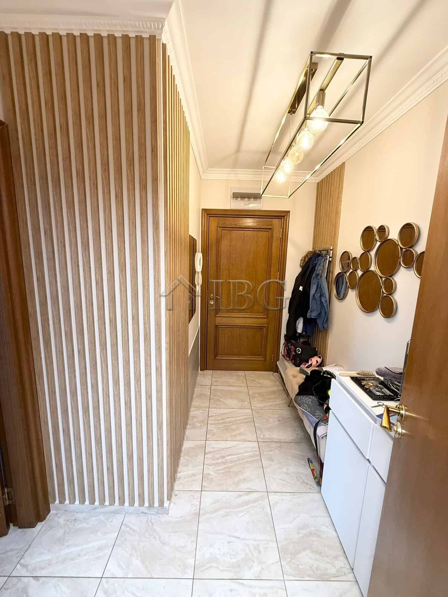 Penthouse hallway with modern decor and stylish wall art in Sveti Vlas.