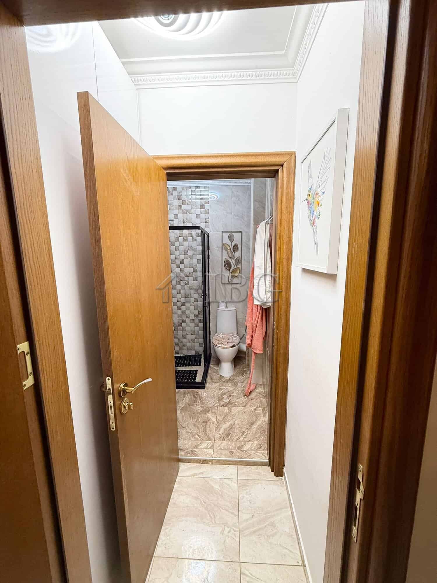 Spacious bathroom in a luxury Porto Paradiso penthouse, Sveti Vlas, featuring modern fixtures and el.