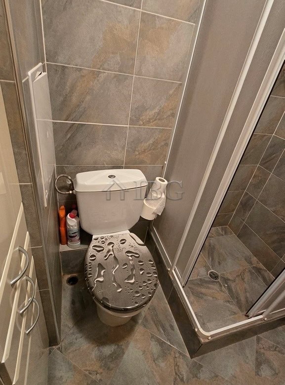 Compact bathroom in a two-bedroom apartment at Elite 4, Sunny Beach.