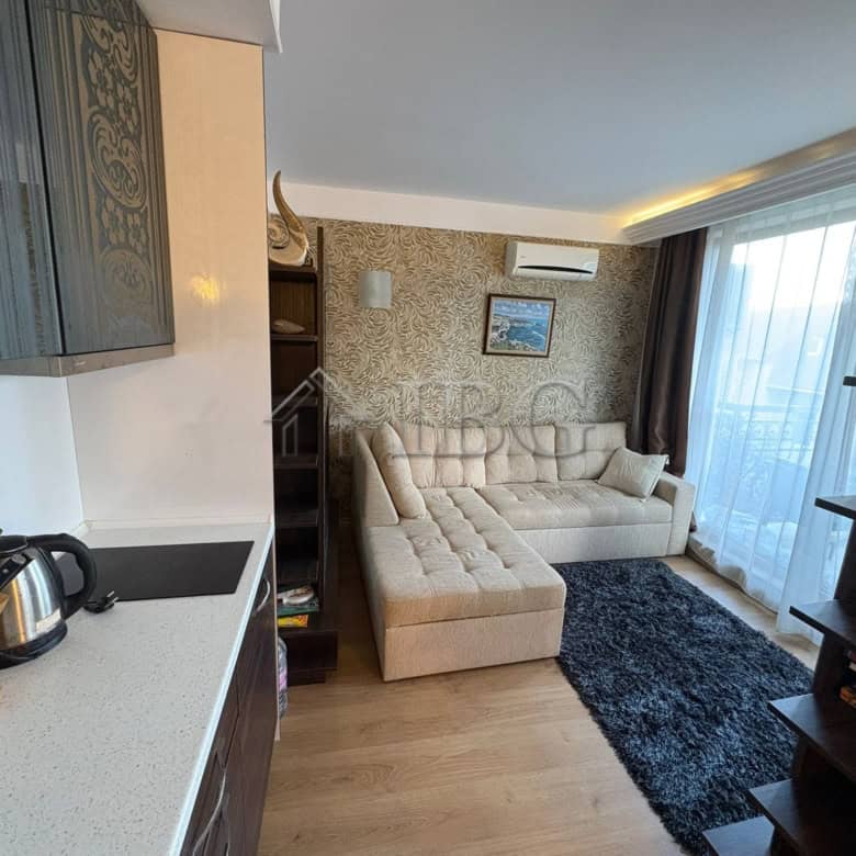 Pool view apartment with 2 bedrooms and 2 bathrooms in Harmony Palace, Sunny Beach. Modern living sp.