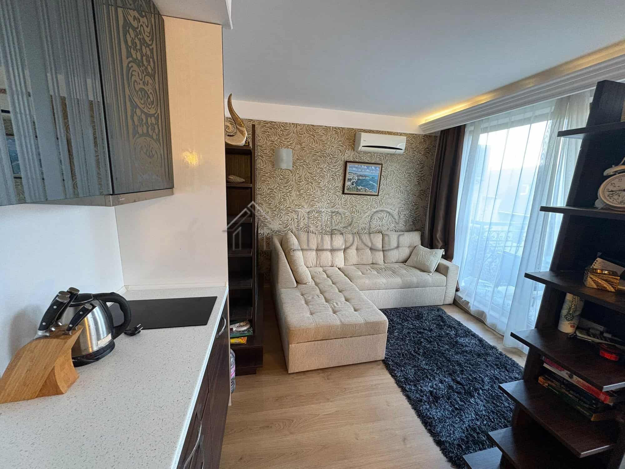 Pool view apartment with 2 bedrooms and 2 bathrooms in Harmony Palace, Sunny Beach. Modern living sp.