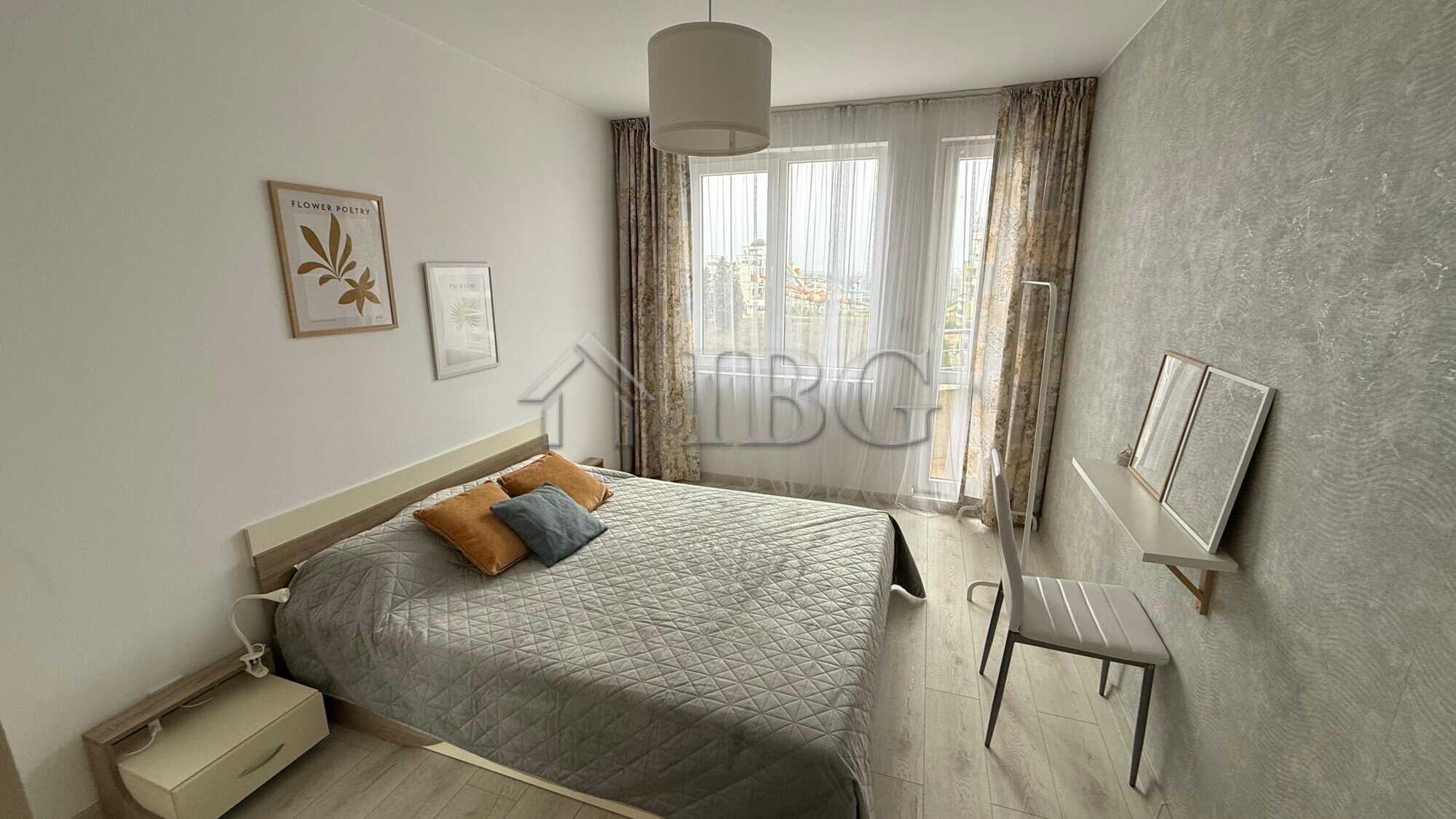 Bright 1-bedroom apartment with sea views in Pomorie Beach Resort, perfect for relaxing holidays.