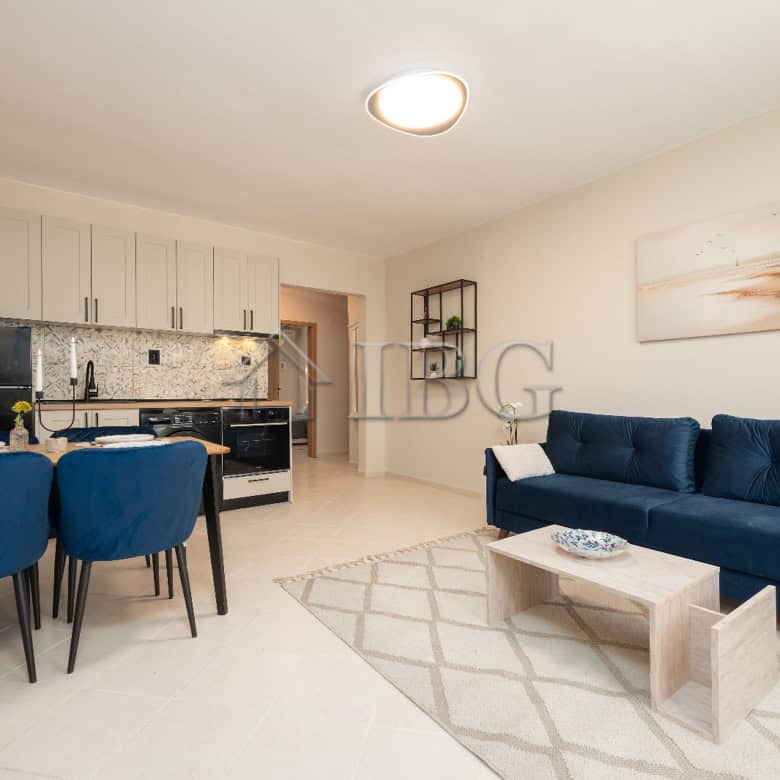 Spacious renovated 2-bedroom apartment with modern decor and pool view in Sunny Beach. Perfect for c.