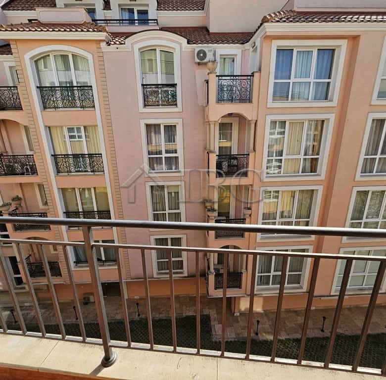 Furnished 42 sq. m. studio apartment with balcony at Pollo Resort, Sunny Beach.