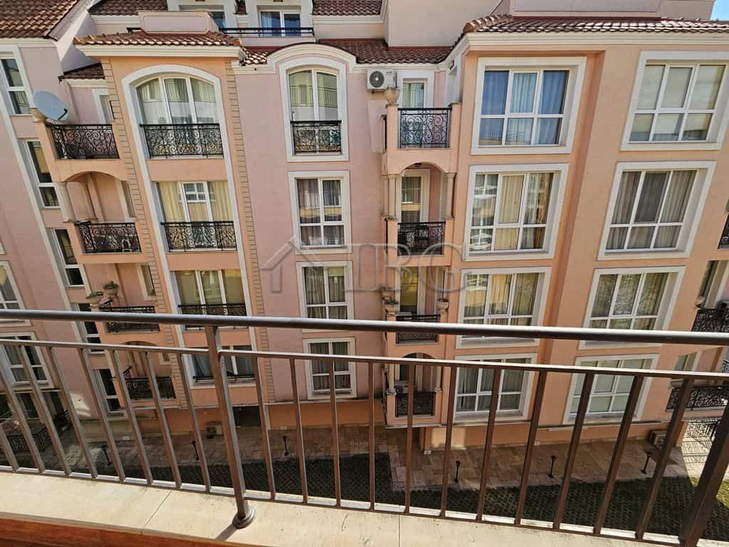 Furnished 42 sq. m. studio apartment with balcony at Pollo Resort, Sunny Beach.