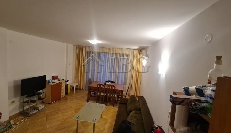 Interior view of a two-bedroom apartment in Sunny Beach with living room and dining area.
