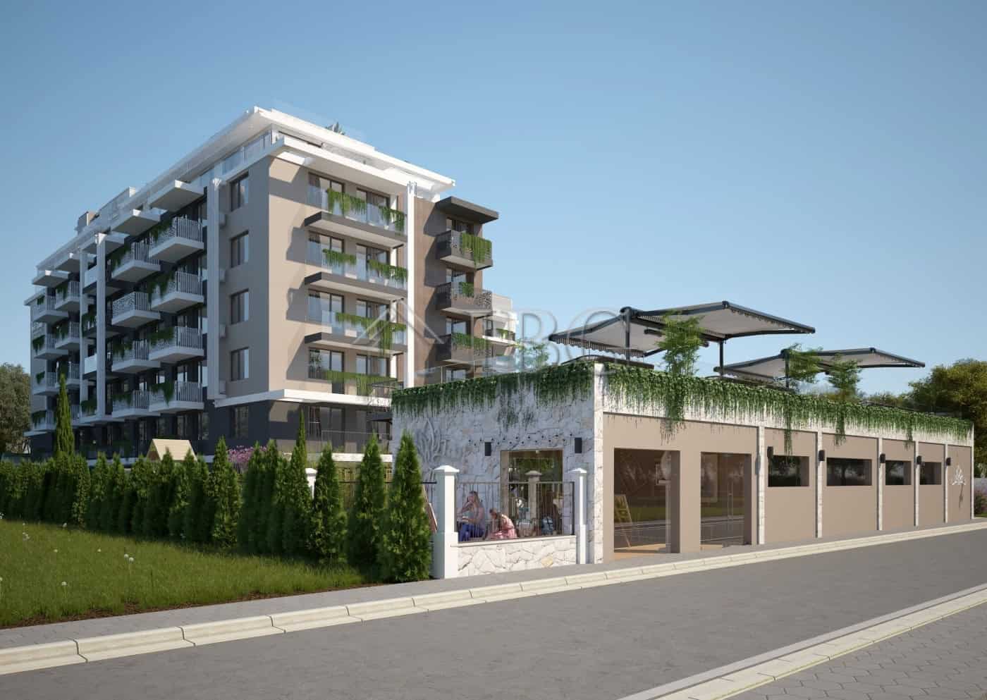 Spacious apartment with balcony views, located near beaches and amenities.