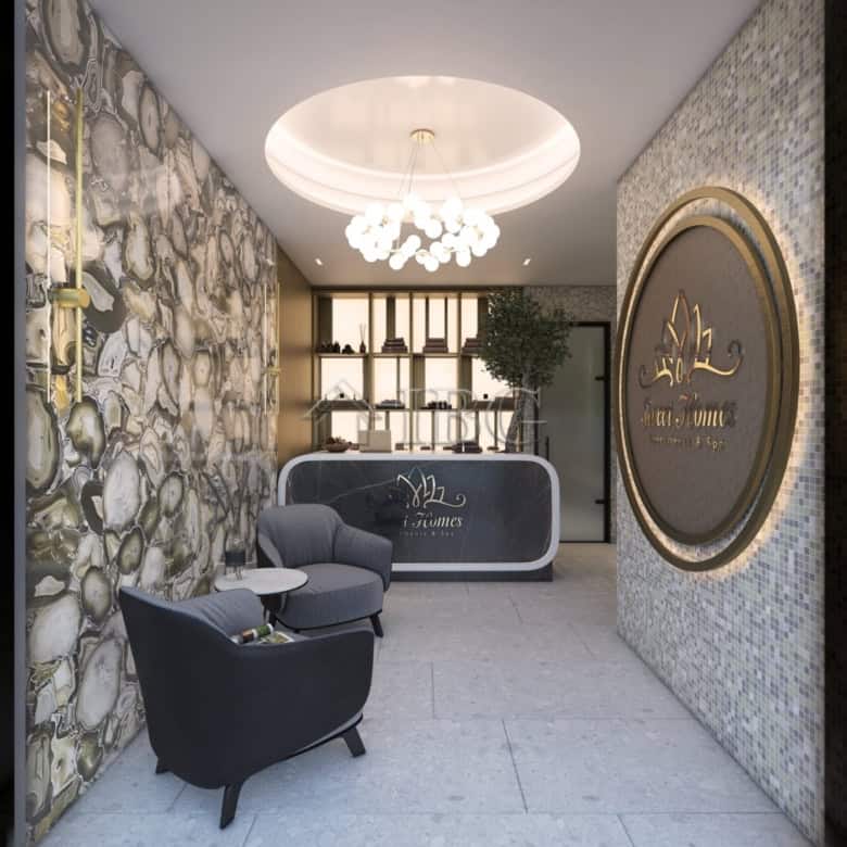 Elegant apartment interior with modern furniture and stylish decor.