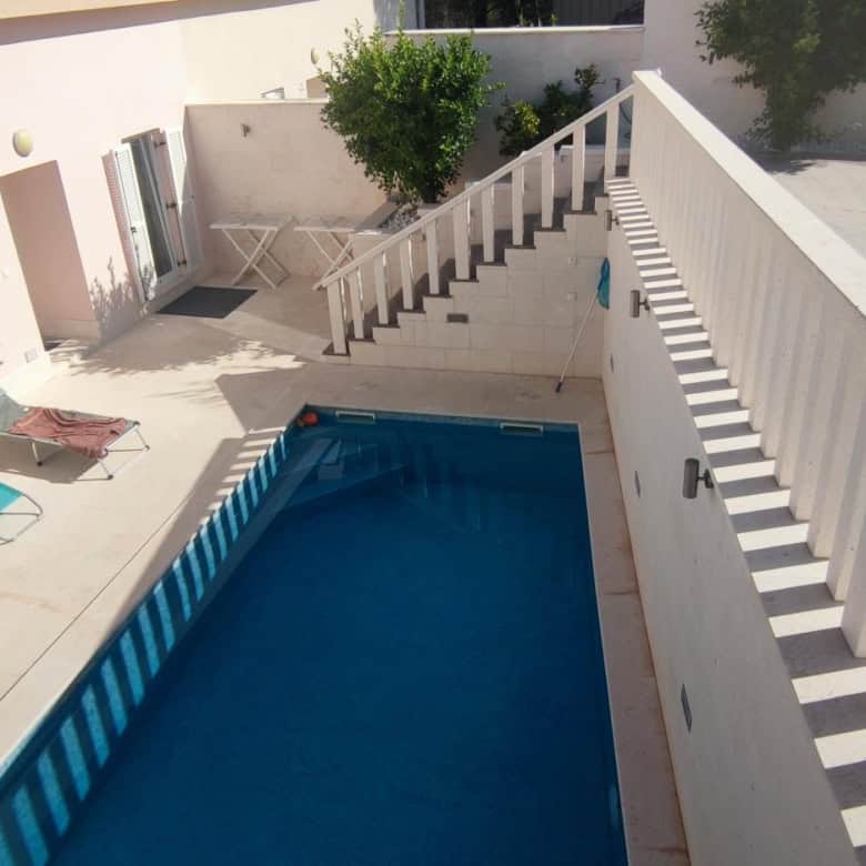 Modern apartment with private pool in a small complex in Okrug Donji, Croatia.