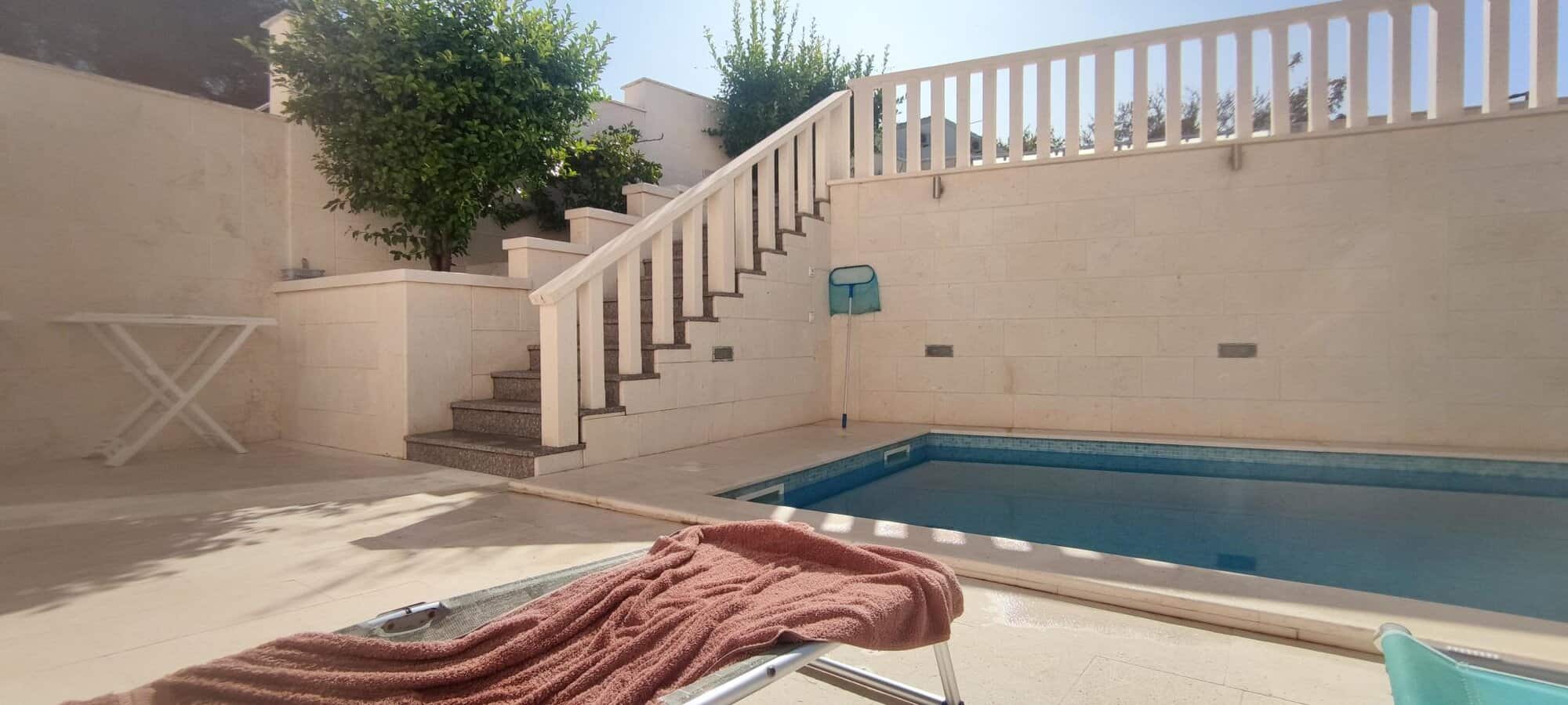 Cozy apartment with private pool in Okrug Donji, Croatia, perfect for relaxing holidays.