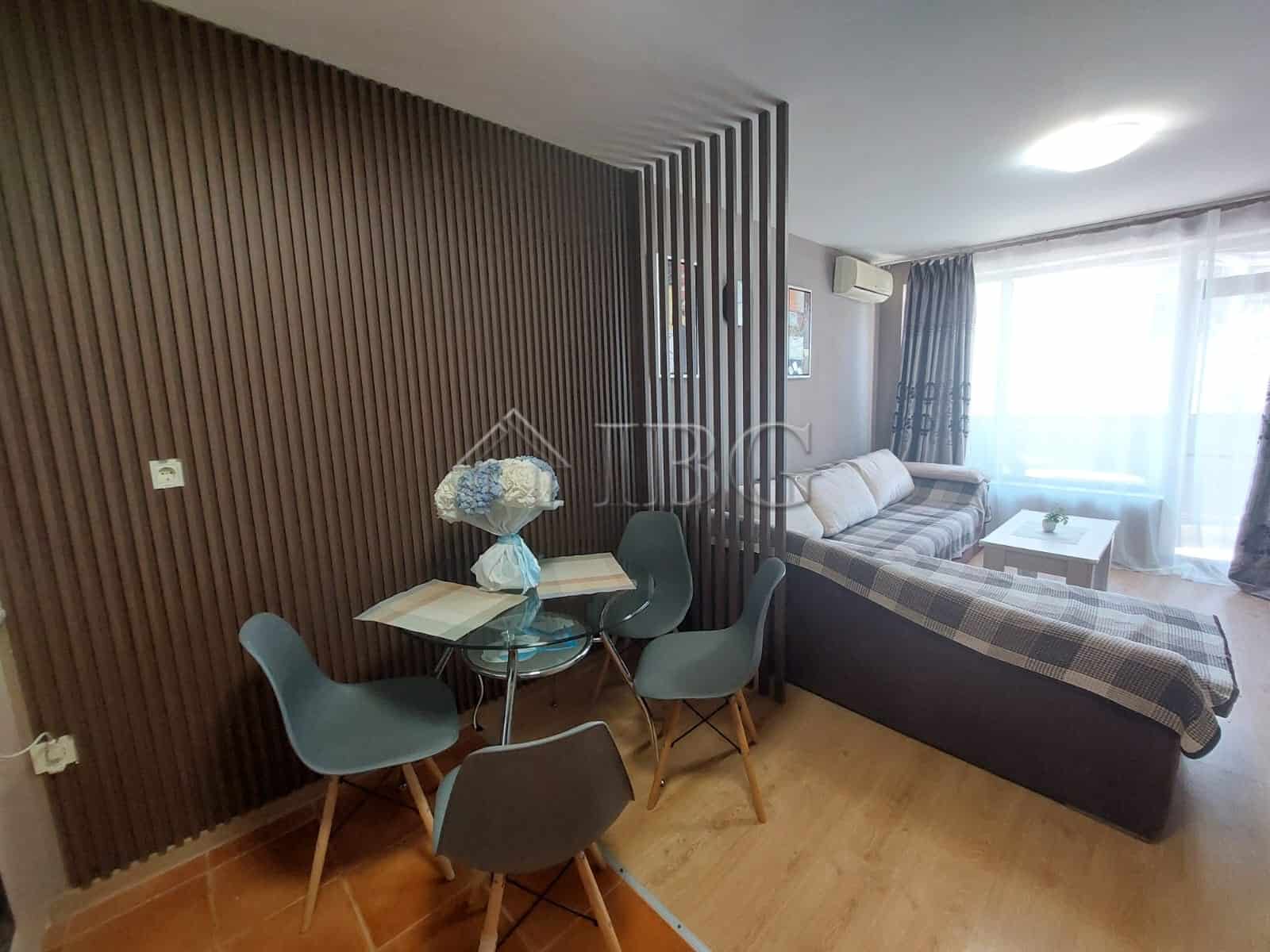 Comfortable living space with stylish furniture and bright natural light.
