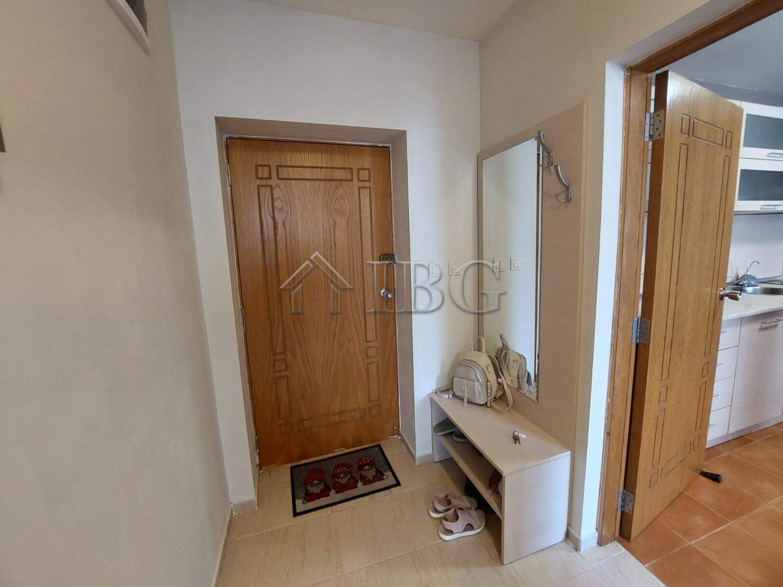 Cozy entrance of a one-bedroom apartment in Sea Grace Complex, Sunny Beach.