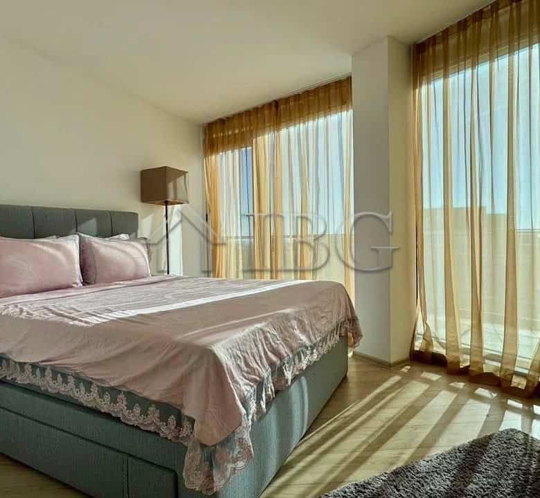 Modern bedroom with sea and pool views in Atlantis Resort, Sarafovo, Burgas.
