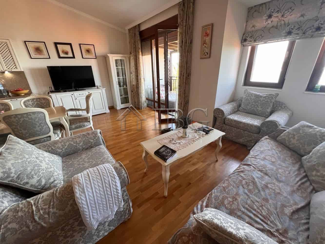 Elegant living room with panoramic sea views in Santa Marina, Sozopol.